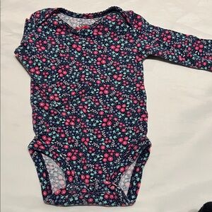 “Bundle 10/$13” Carter’s 0-3M Floral Long Sleeve baby girl One Piece bodysuit